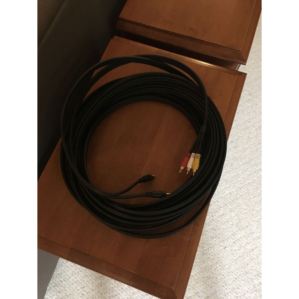 7 PIN Male S-VIDEO, 3.5mm Stereo Single Pin to 3 RCA Composite 50 feet Monoprice